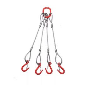 Synthetic Single Leg Wire Rope Sling End With Master Link And Safety Hook